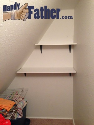 Simple Shelves De-Clutter linen closet